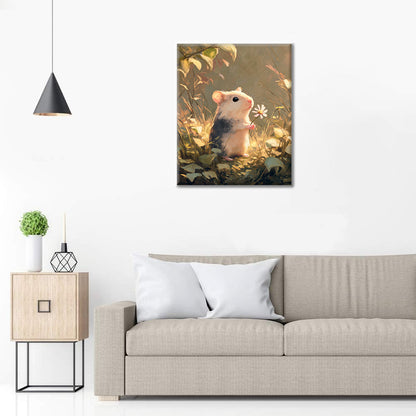 Kwiaty i mysz – Malowanie po numerach