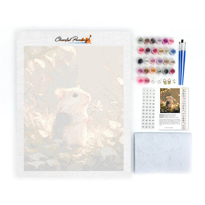 Kwiaty i mysz – Malowanie po numerach