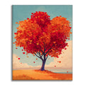 Zestaw Drzewo w kształcie serca – Malowanie po numerach - Cheerful Painting