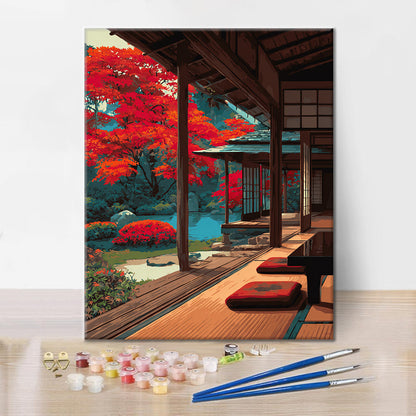 Japońskie drewno – Malowanie po numerach