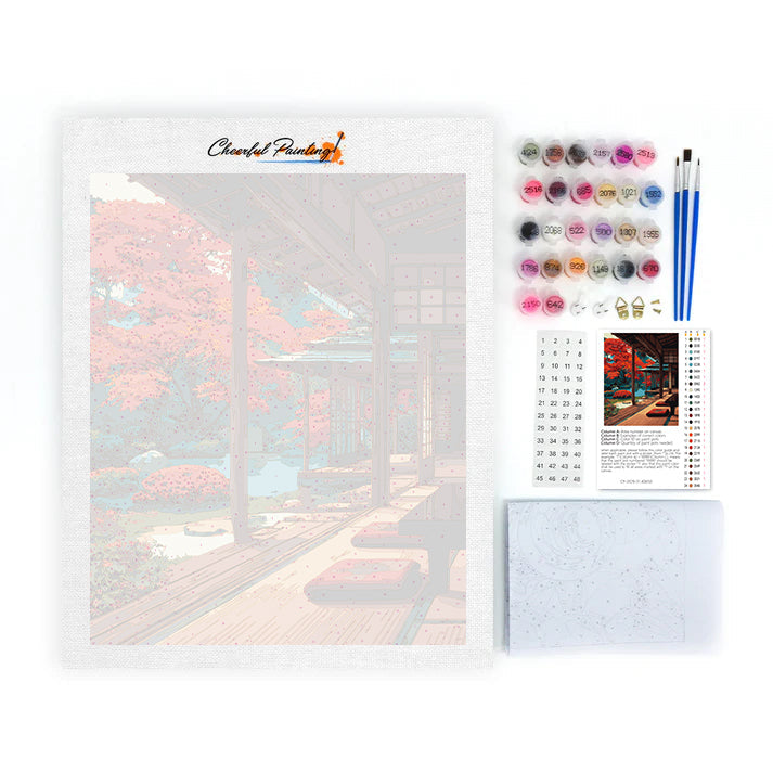 Japońskie drewno – Malowanie po numerach