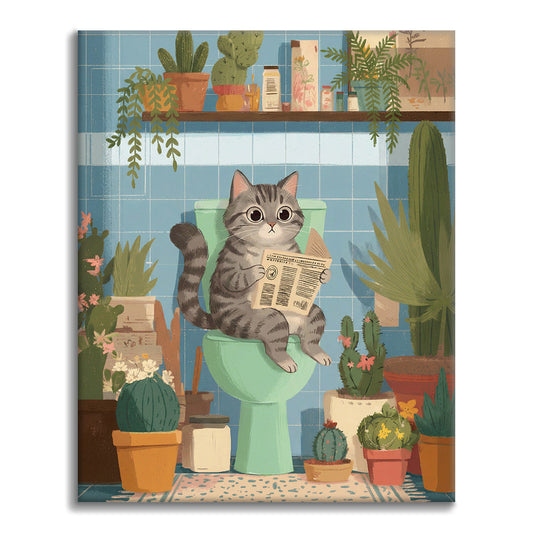 Kitty czyta – Malowanie po numerach