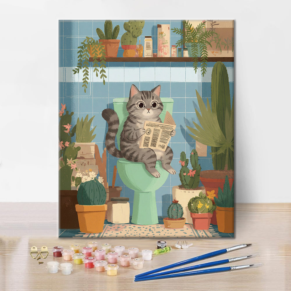 Kitty czyta – Malowanie po numerach