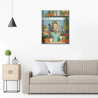 Kitty czyta – Malowanie po numerach