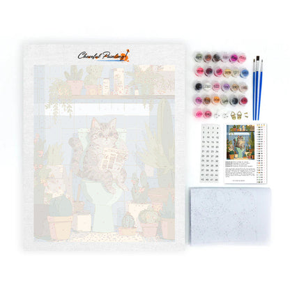 Kitty czyta – Malowanie po numerach