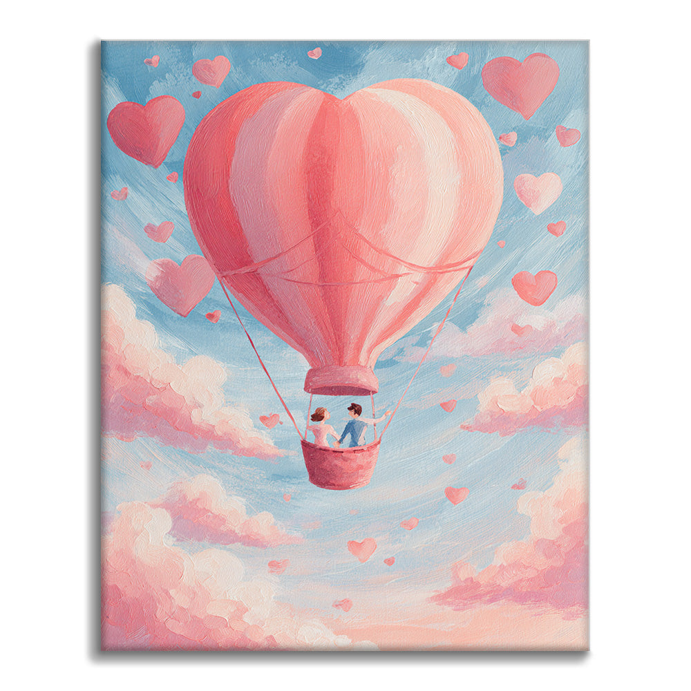 Miłość w powietrzu – Malowanie po numerach