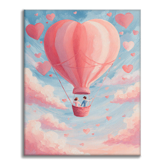 Miłość w powietrzu – Malowanie po numerach