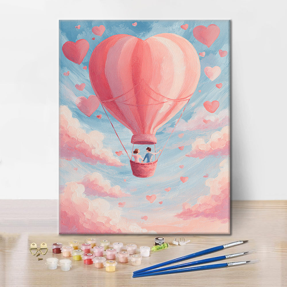 Miłość w powietrzu – Malowanie po numerach