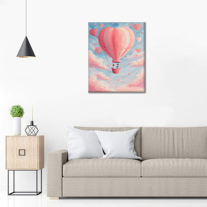 Miłość w powietrzu – Malowanie po numerach