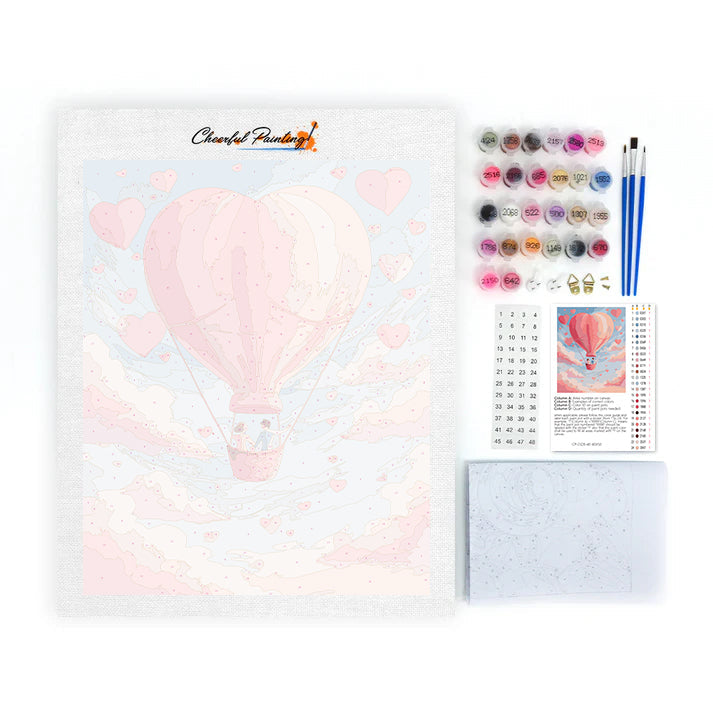 Miłość w powietrzu – Malowanie po numerach