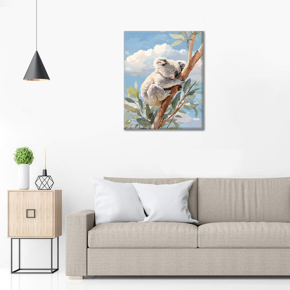 Odpoczywający leniwiec – Malowanie po numerach