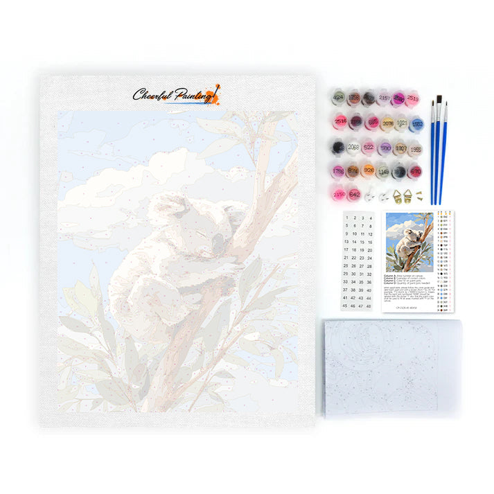 Odpoczywający leniwiec – Malowanie po numerach