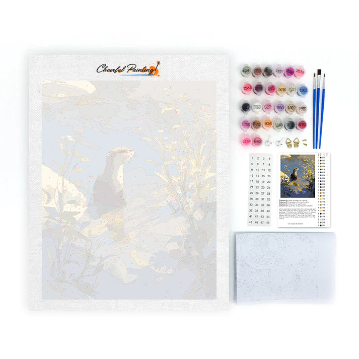 Wydra nadrzeczna – Malowanie po numerach