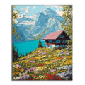 Zestaw Szwajcarski Chalet – Malowanie po numerach - Cheerful Painting