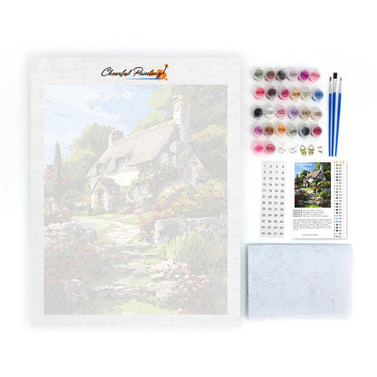 Dom kryty strzechą – Malowanie po numerach