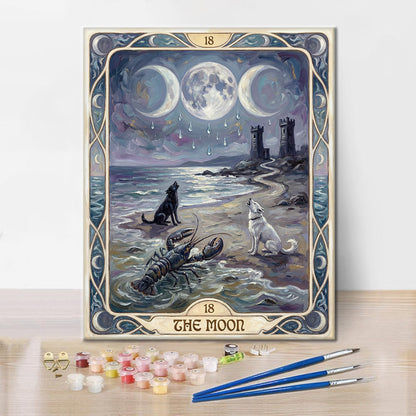 Księżyc - Malowanie po numerach