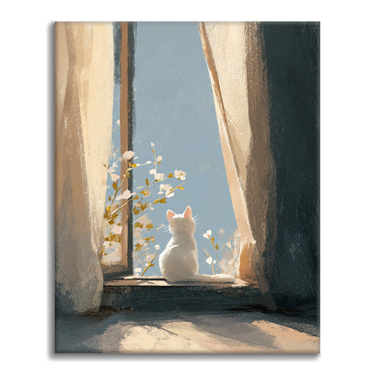 Zestaw Kotek na parapecie – Malowanie po numerach - Cheerful Painting