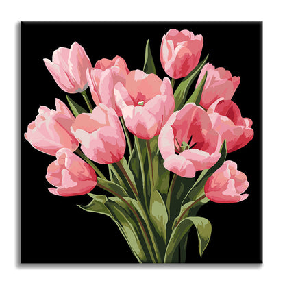 Tulipany o północy – Mini malowanie po numerach