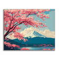 Wiosenna scena Fuji – malowanie po numerach - Cheerful Painting