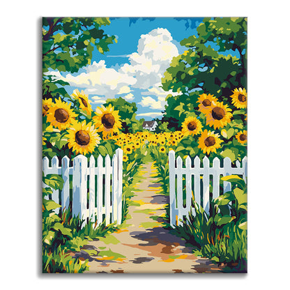 Ścieżka ogrodowa – malowanie po numerach - Cheerful Painting