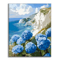Hortensje nad morzem – malowanie po numerach - Cheerful Painting
