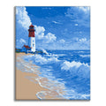 Latarnia morska - Fale - Malowanie po numerach - Cheerful Painting