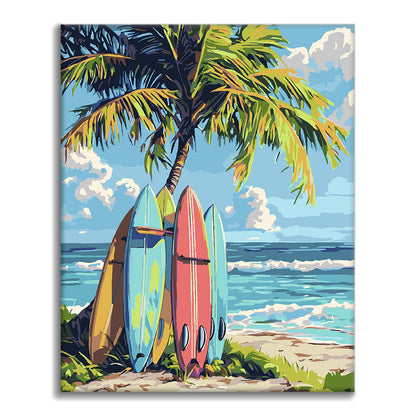 deska surfingowa - Malowanie po numerach - Cheerful Painting