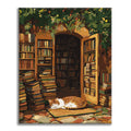 Kot z Biblioteki – Malowanie po numerach - Cheerful Painting