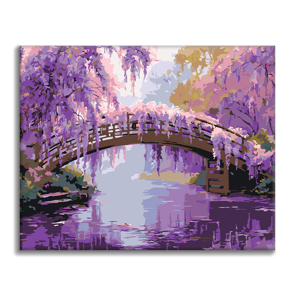 Wisteria Tranquility – Malowanie po numerach - Cheerful Painting