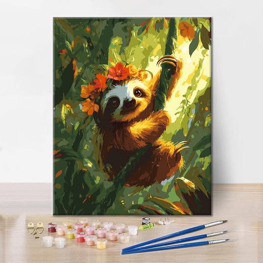 Dżunglowa zaduma – Malowanie po numerach