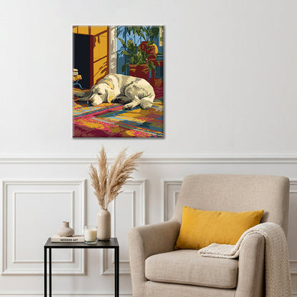 Leniwy golden retriever – Malowanie po numerach
