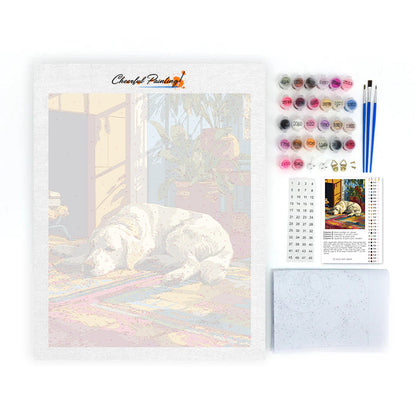 Leniwy golden retriever – Malowanie po numerach