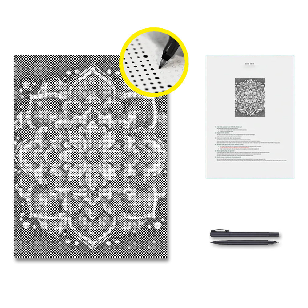 Mandala chwały – Malowanie kropkami