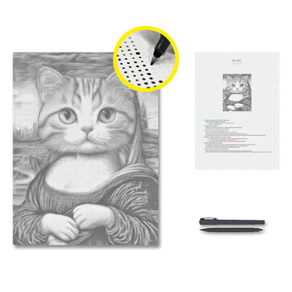 Kot Mona Lisa – Malowanie kropkami