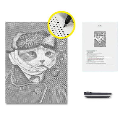 Koci autoportret – Malowanie kropkami