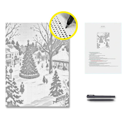 Śnieg w grudniu – Malowanie kropkami