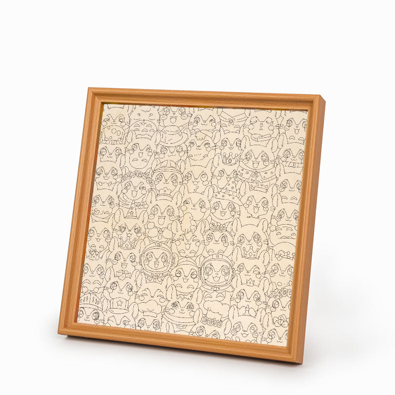 Szynszyla - Drewniana układanka do kolorowania