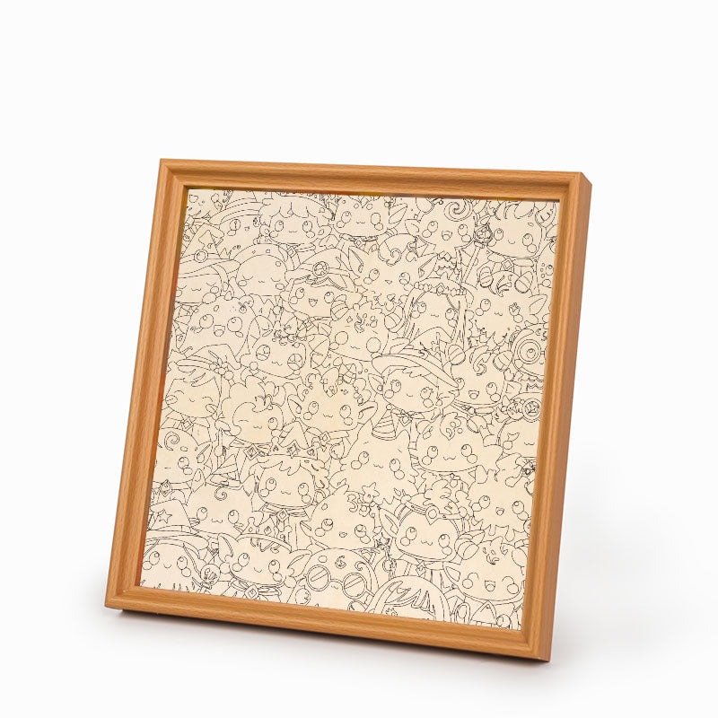 Monster Mash - Drewniana układanka do kolorowania