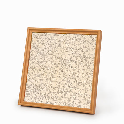 leniwiec - Drewniana układanka do kolorowania