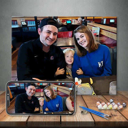 Personalizowane malowanie po numerach ze zdjęcia - prezent na ślub lub urodziny