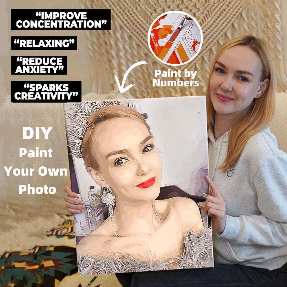 Personalizowane malowanie po numerach ze zdjęcia - prezent na ślub lub urodziny