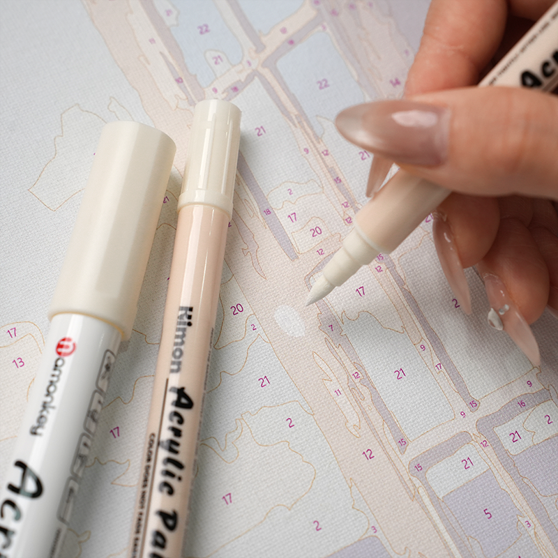 Białe markery akrylowe (2 szt.)