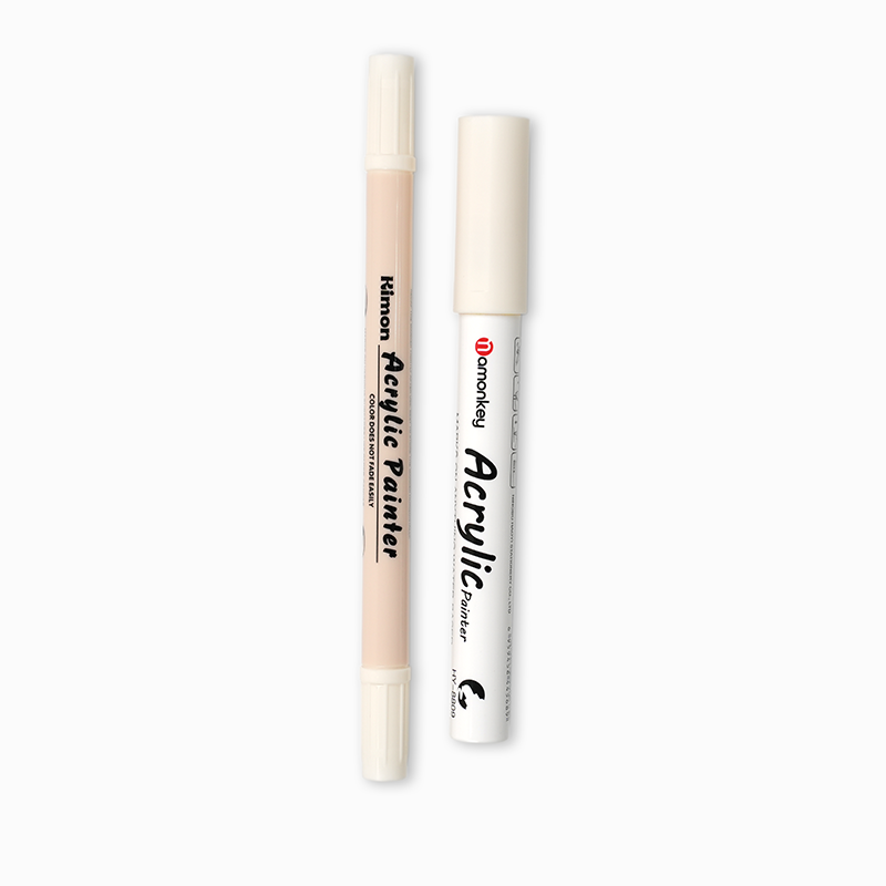 Białe markery akrylowe (2 szt.)