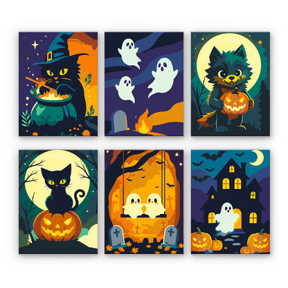 Halloweenowe koty i duchy