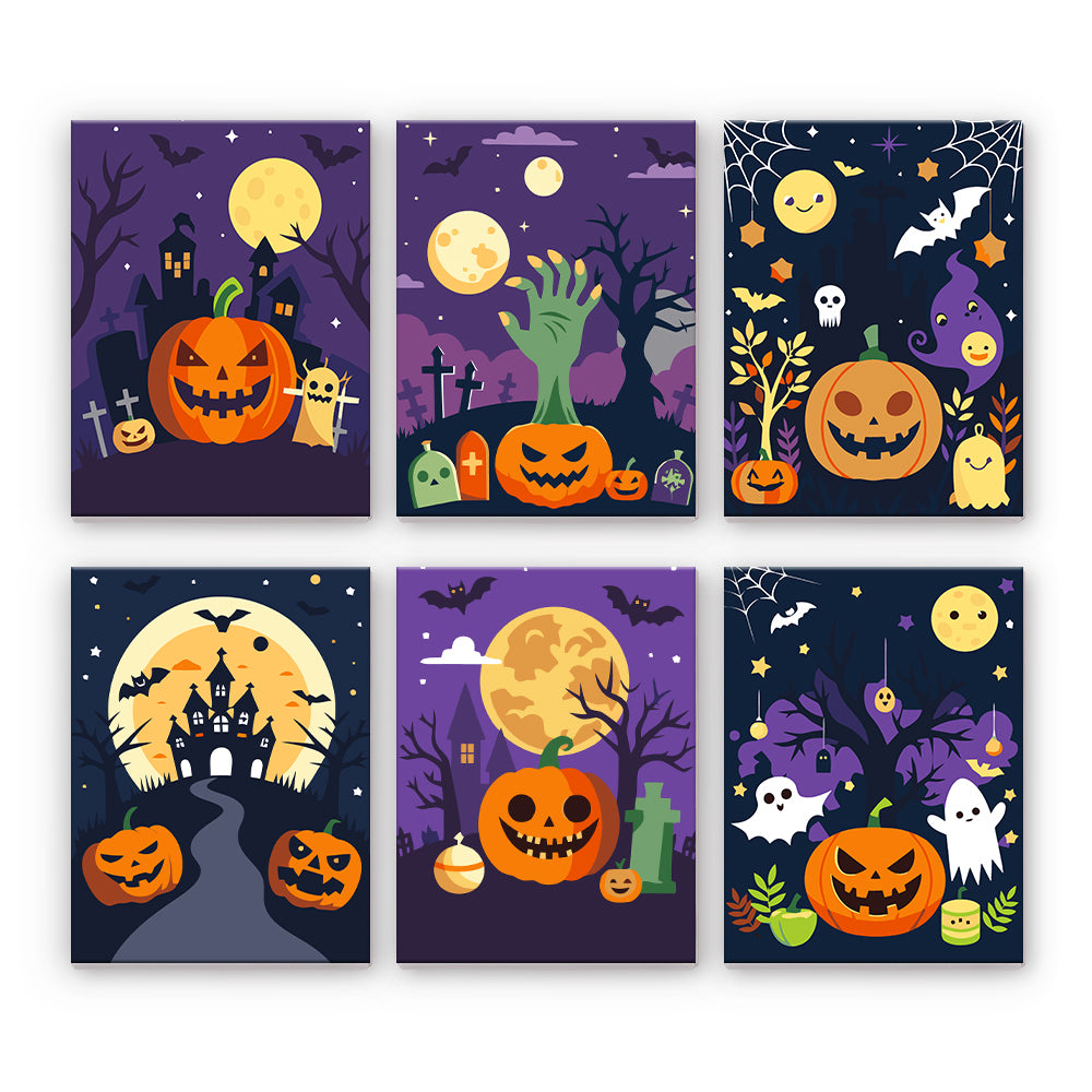 Halloweenowe krajobrazy w świetle księżyca
