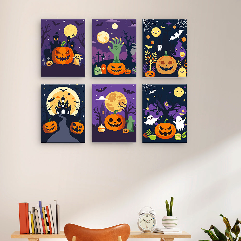 Halloweenowe krajobrazy w świetle księżyca