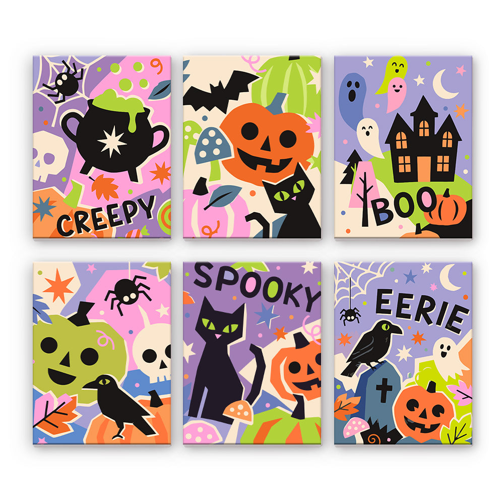 Kolorowy kolaż Halloween