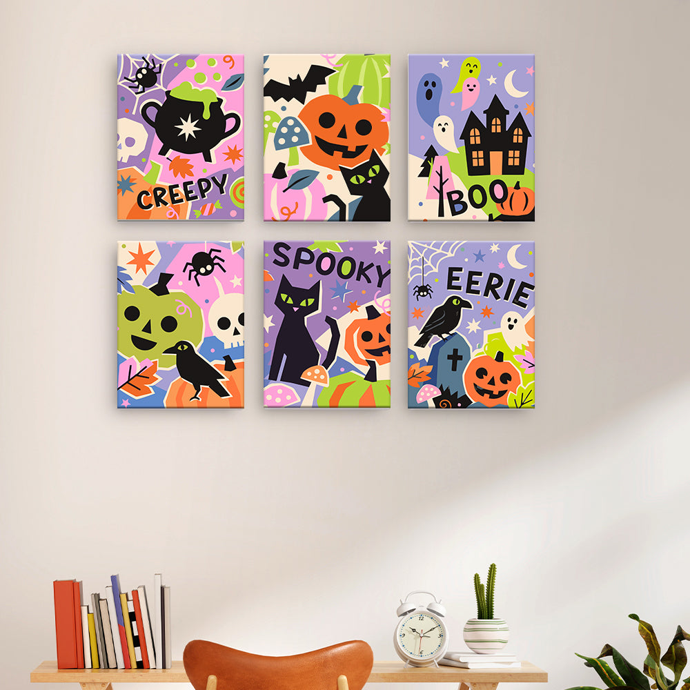 Kolorowy kolaż Halloween