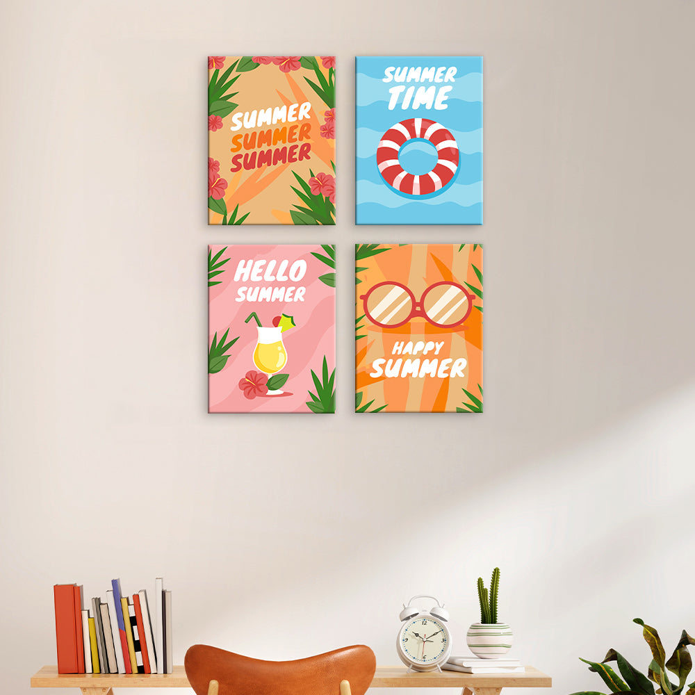 Letnie plakaty typograficzne