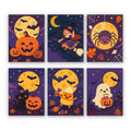 Postacie Halloween w świetle księżyca